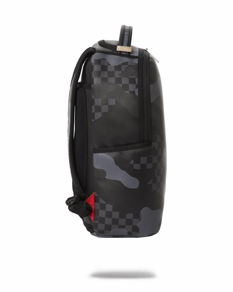 Black White Men's Sprayground Scarface Backpacks | MLOE72914