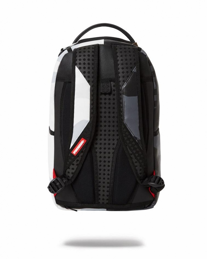 Black White Men's Sprayground Scarface Backpacks | MLOE72914