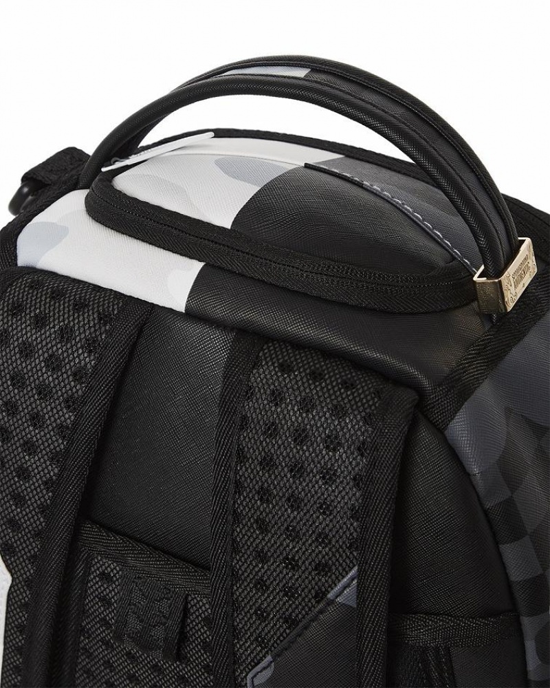 Black White Men's Sprayground Scarface Backpacks | MLOE72914