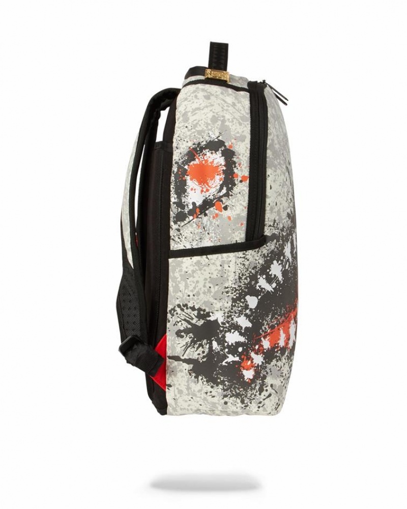 Black White Men's Sprayground The Shark 1989 Backpacks | ZCSY23854