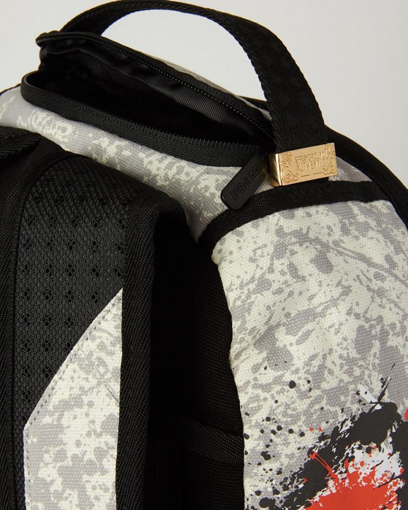 Black White Men's Sprayground The Shark 1989 Backpacks | ZCSY23854