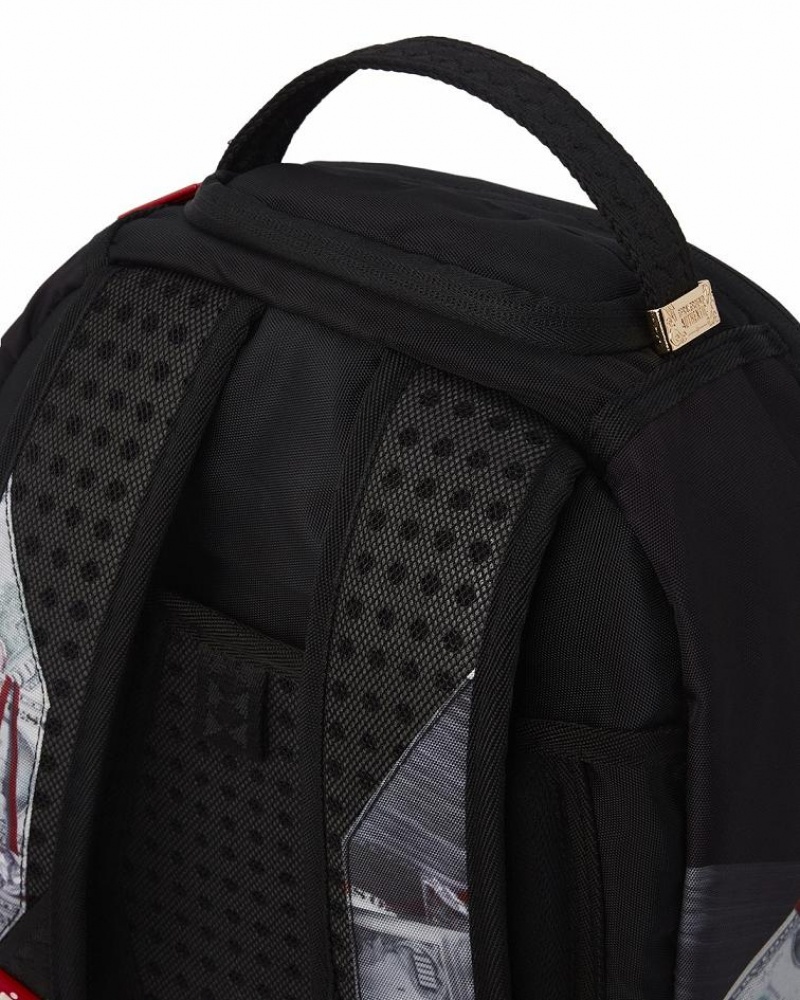 Black White Men's Sprayground Too Heavy Backpacks | OMSG92501