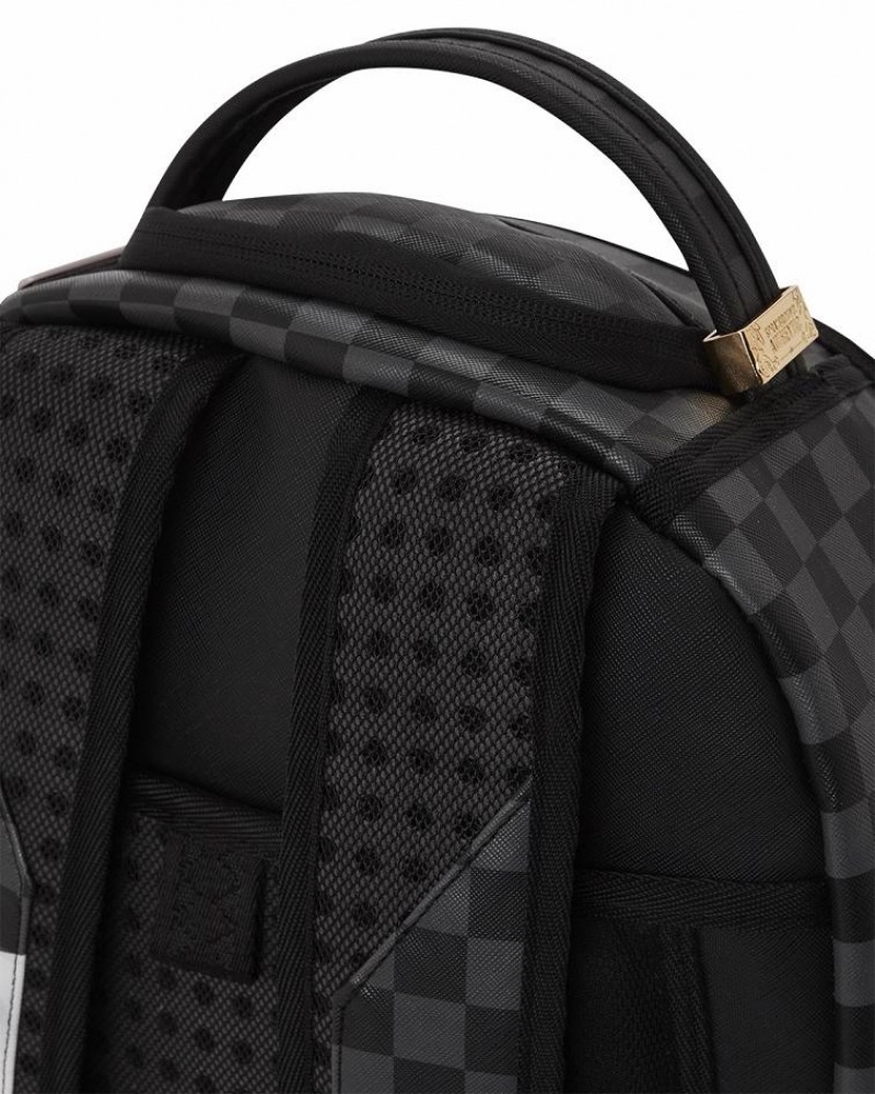 Black White Men's Sprayground anther One In A Million Backpacks | XRMU31805