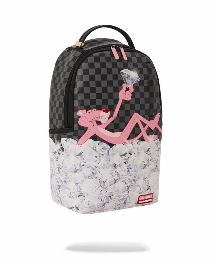 Black White Men's Sprayground anther One In A Million Backpacks | XRMU31805