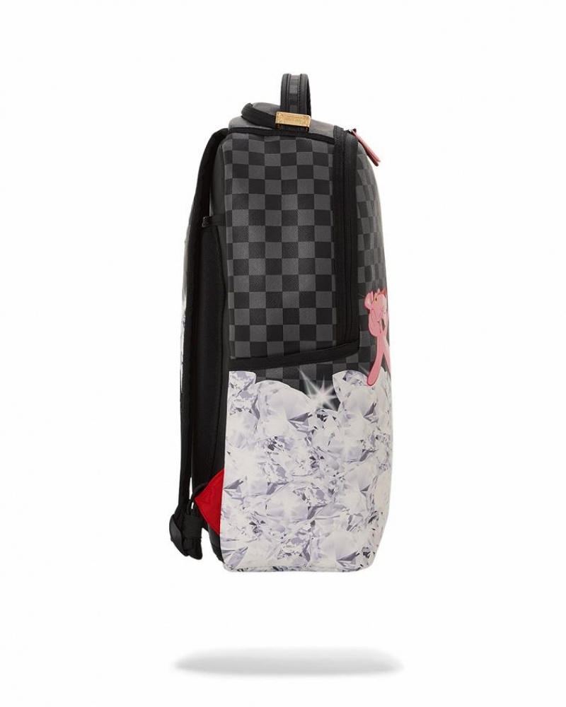 Black White Men's Sprayground anther One In A Million Backpacks | XRMU31805