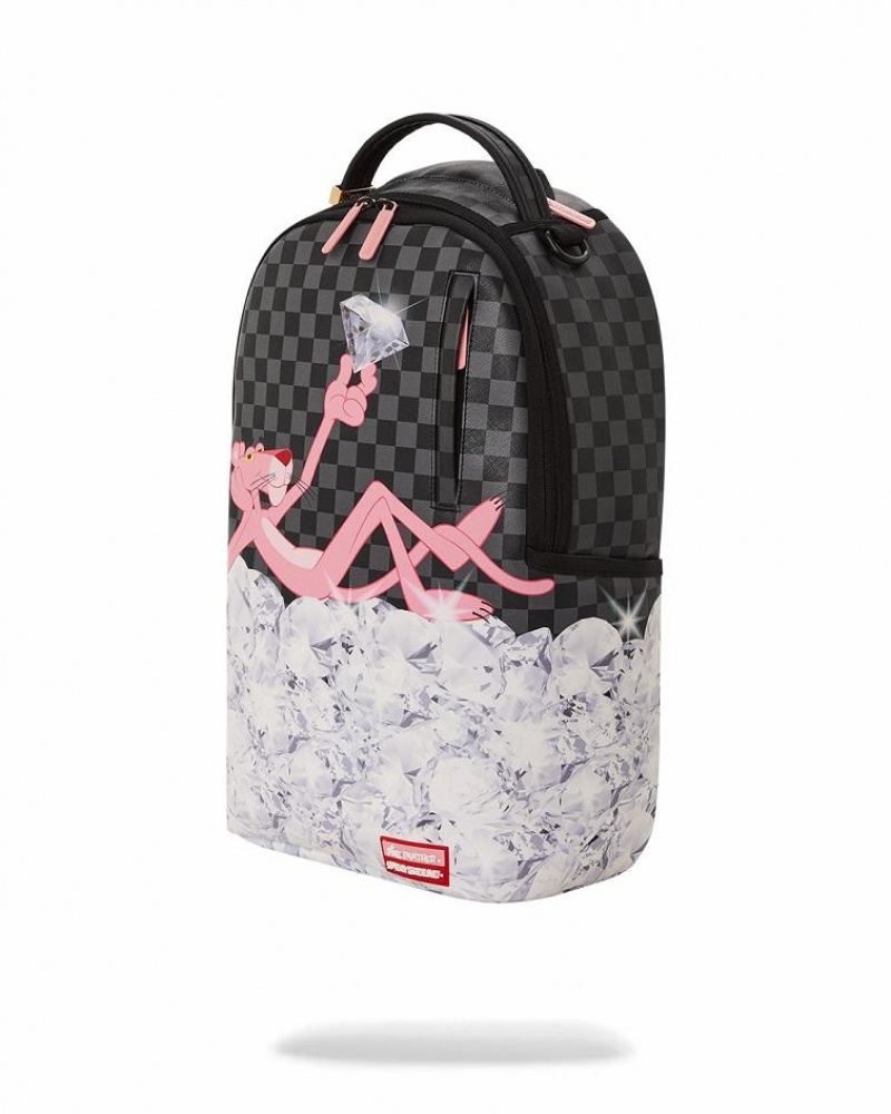 Black White Men's Sprayground anther One In A Million Backpacks | XRMU31805