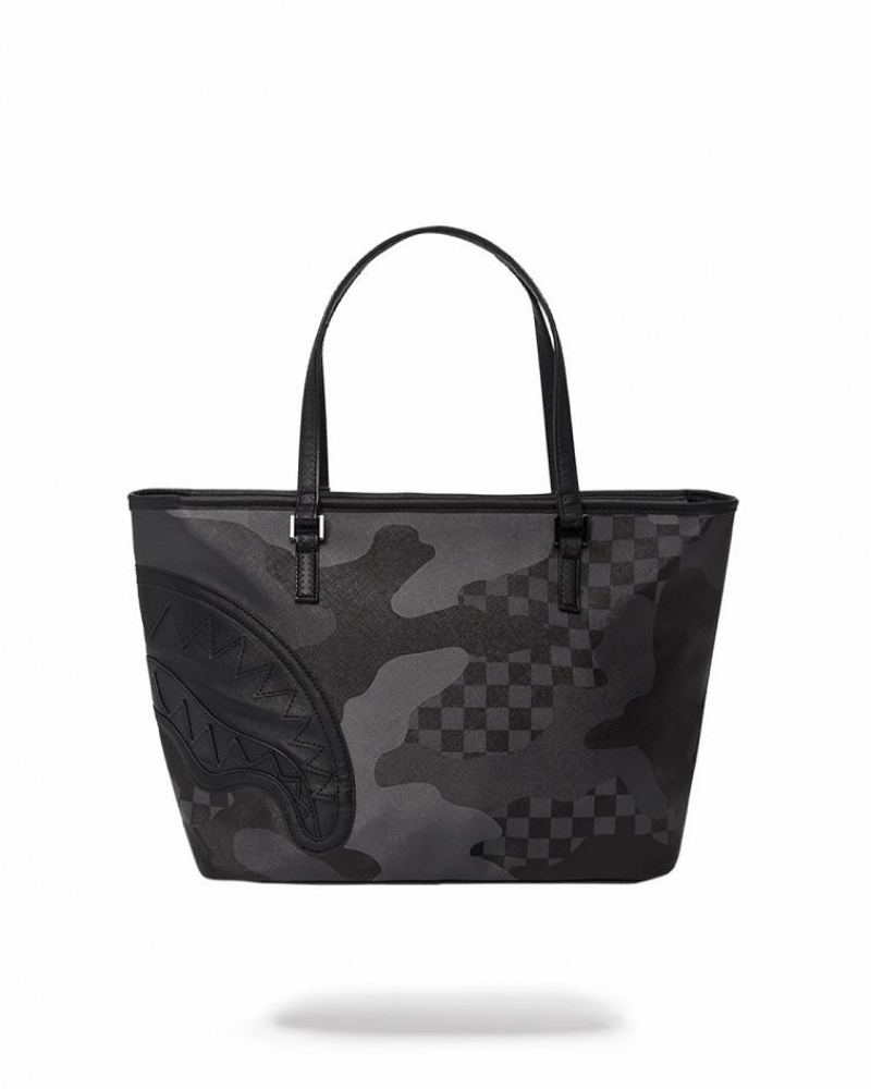 Black Women's Sprayground 3am Never Sleep Tote Bags | BLRT73209