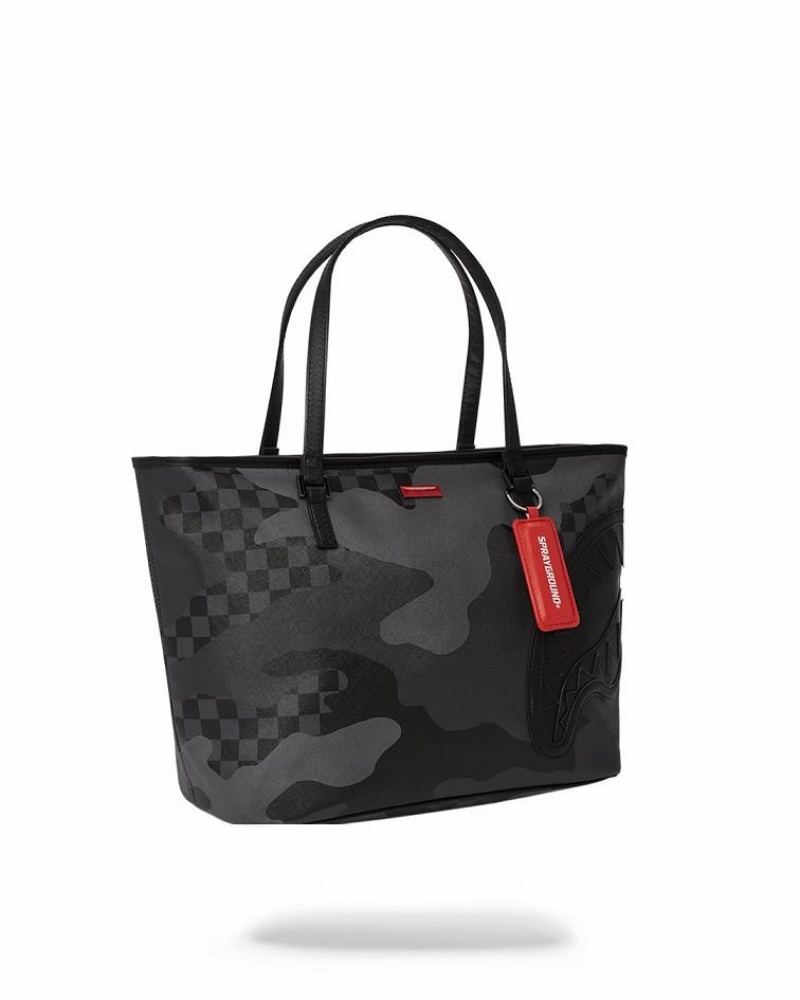 Black Women's Sprayground 3am Never Sleep Tote Bags | BLRT73209