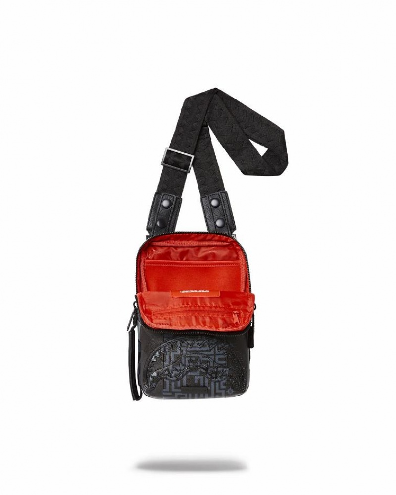 Black Women's Sprayground 3am The Trilogy Slings Bag | RQJB76321