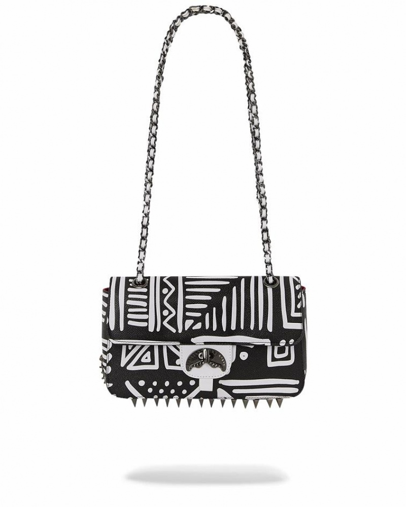 Black Women\'s Sprayground A.I.8 African Intelligence Handbag | WMVD26419