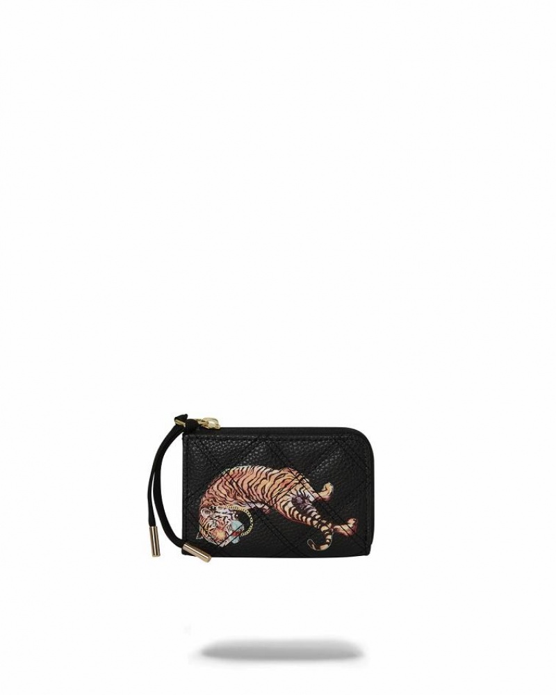 Black Women's Sprayground Catwalk Currency Wallets | NOJA06145