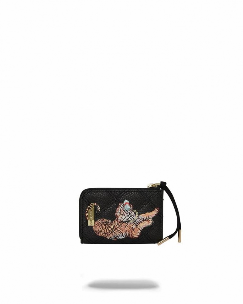 Black Women\'s Sprayground Catwalk Currency Wallets | NOJA06145