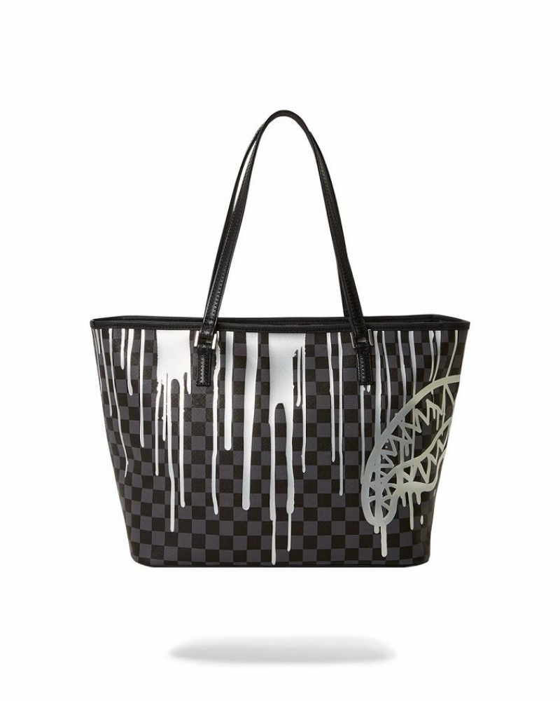 Black Women's Sprayground Chateau Ghost Tote Bags | KIYH25610