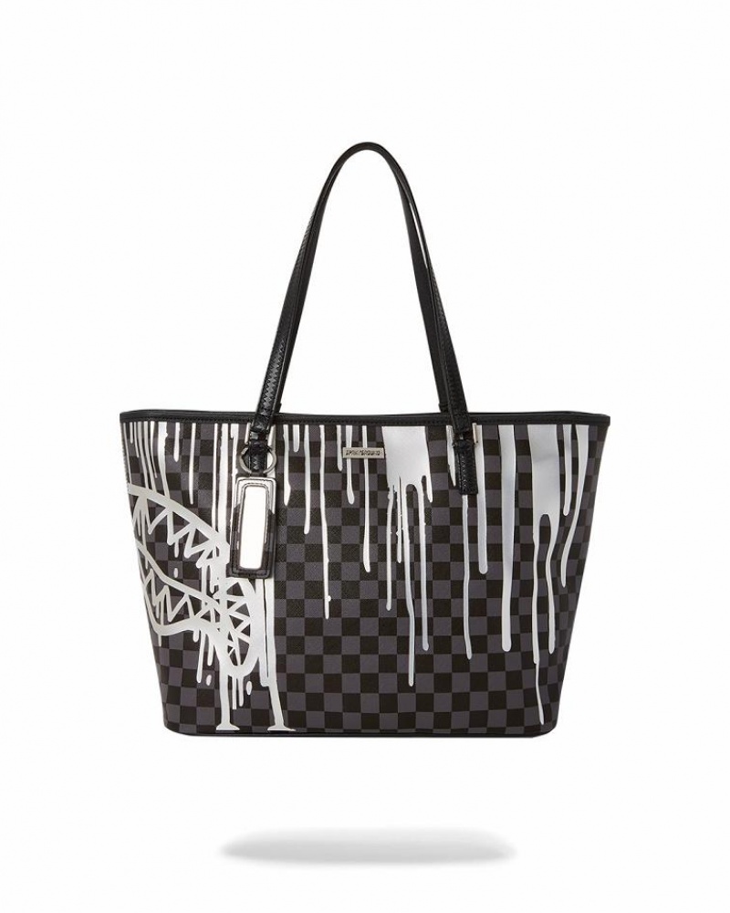 Black Women\'s Sprayground Chateau Ghost Tote Bags | KIYH25610