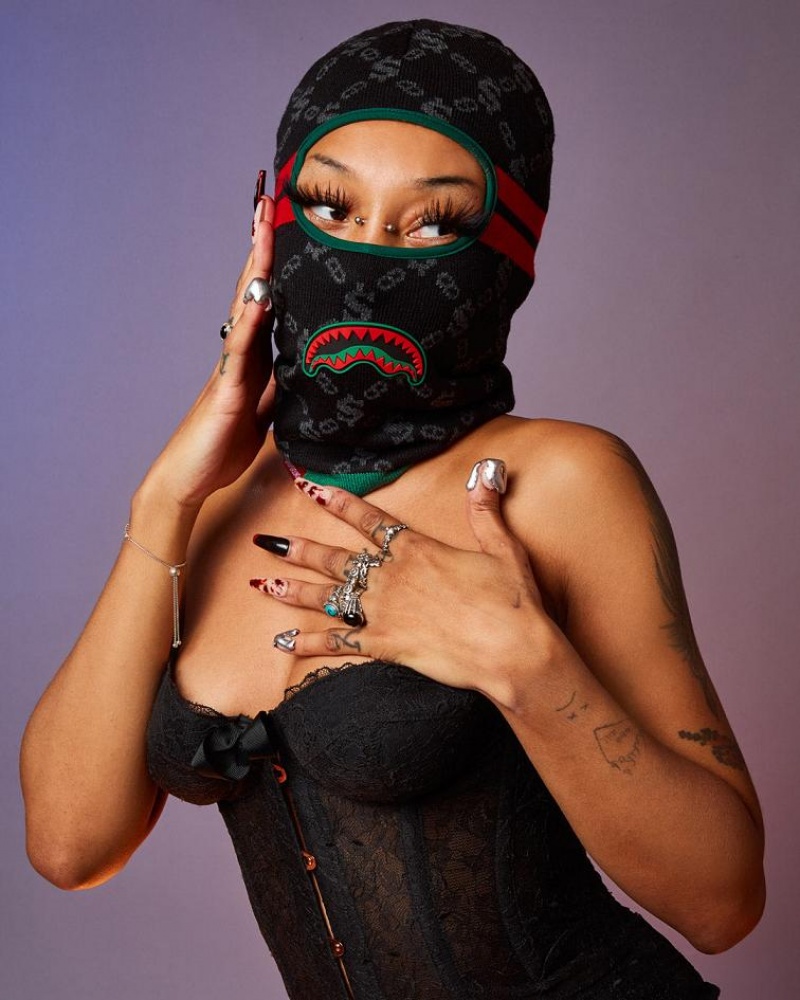 Black Women's Sprayground Dinero Ski Mask | ATZL07641