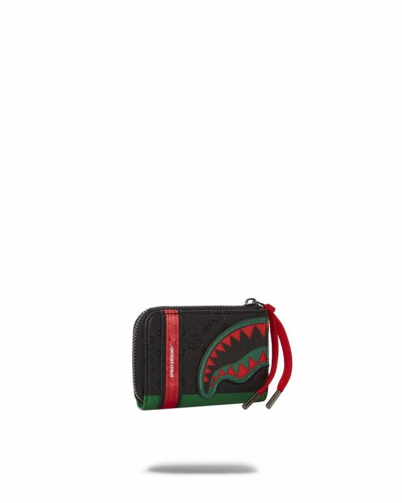 Black Women's Sprayground Dinero Wallets | LSJU07598