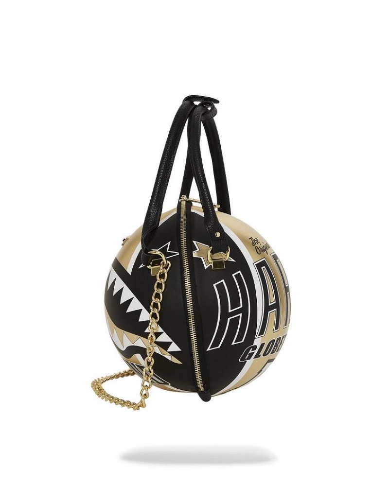 Black Women's Sprayground Harlem Globetrotters Handbag | EMJL08541