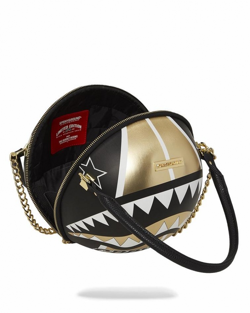 Black Women's Sprayground Harlem Globetrotters Handbag | EMJL08541