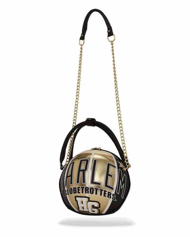 Black Women\'s Sprayground Harlem Globetrotters Handbag | EMJL08541