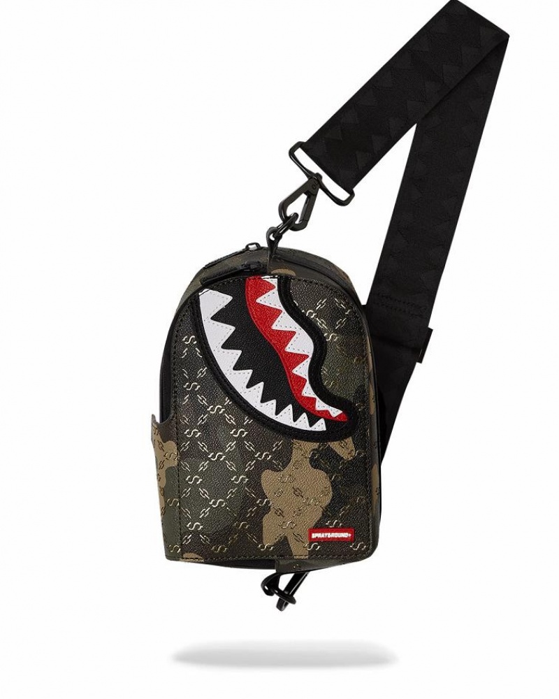 Black Women\'s Sprayground Lasers Blazin Slings Bag | KBJN41086