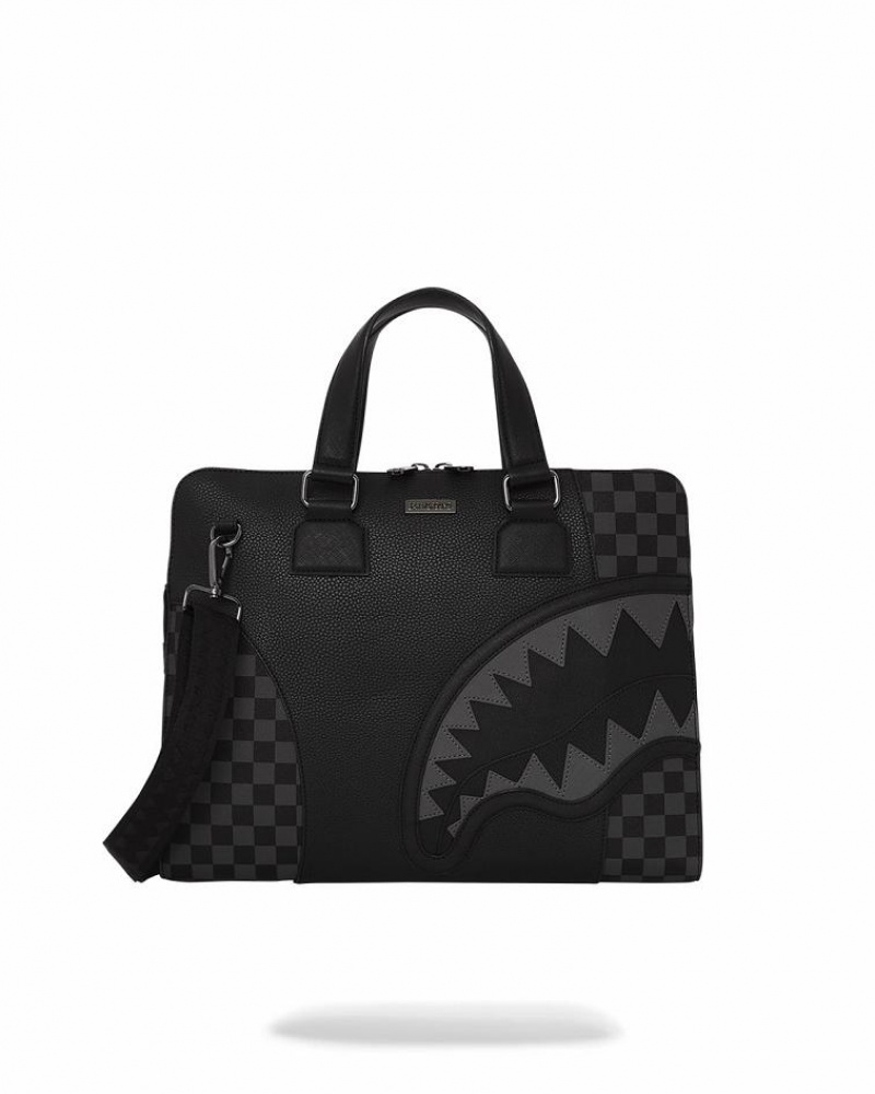 Black Women\'s Sprayground Raceway Shadow Phantom Briefcase | WLUA80437