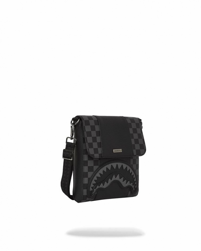 Black Women's Sprayground Raceway Shadow Phantom Slings Bag | BNWI69824