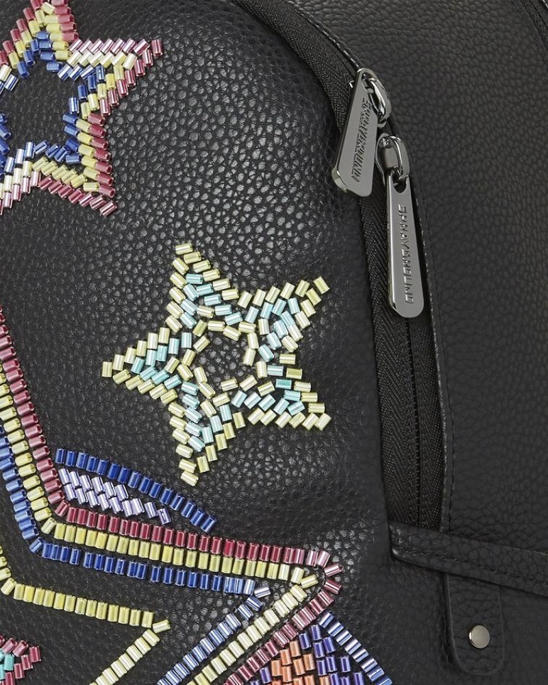 Black Women's Sprayground Star Racer A.I.7 Sandflower Collab Savage | QSIB41937