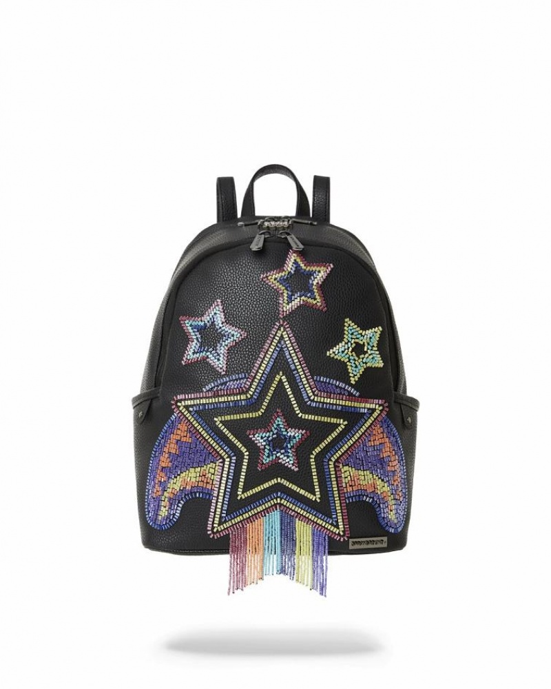 Black Women\'s Sprayground Star Racer A.I.7 Sandflower Collab Savage | QSIB41937