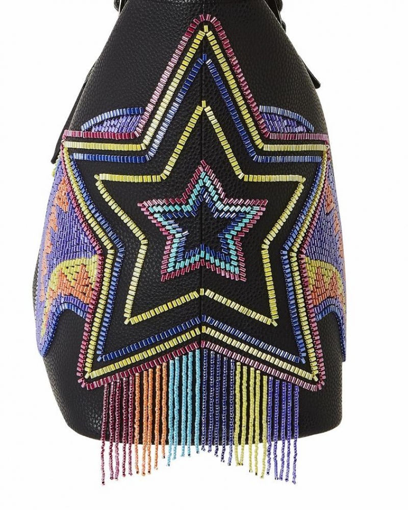 Black Women's Sprayground Star Racer A.I.7 Sandflower Collab Tote Bags | SHPU19467