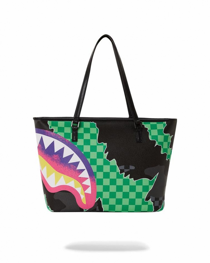 Black Women's Sprayground The Wild One Tote Bags | FIRB64270