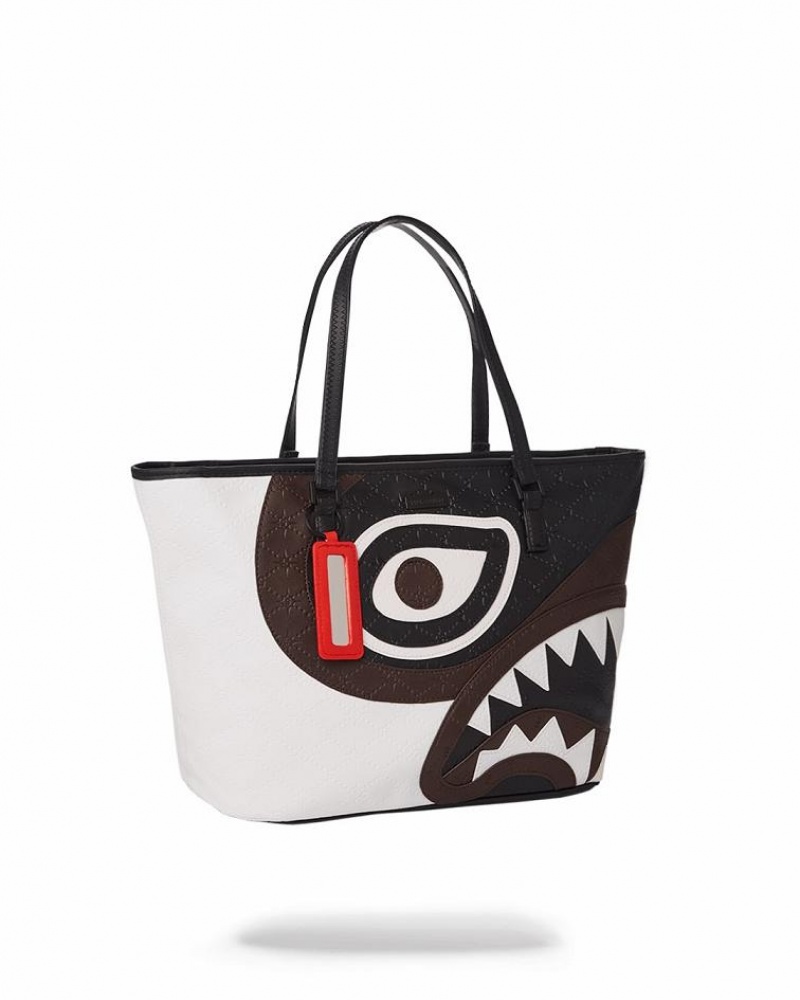 Black Women's Sprayground V.V.I.P Tote Bags | LSFW14820