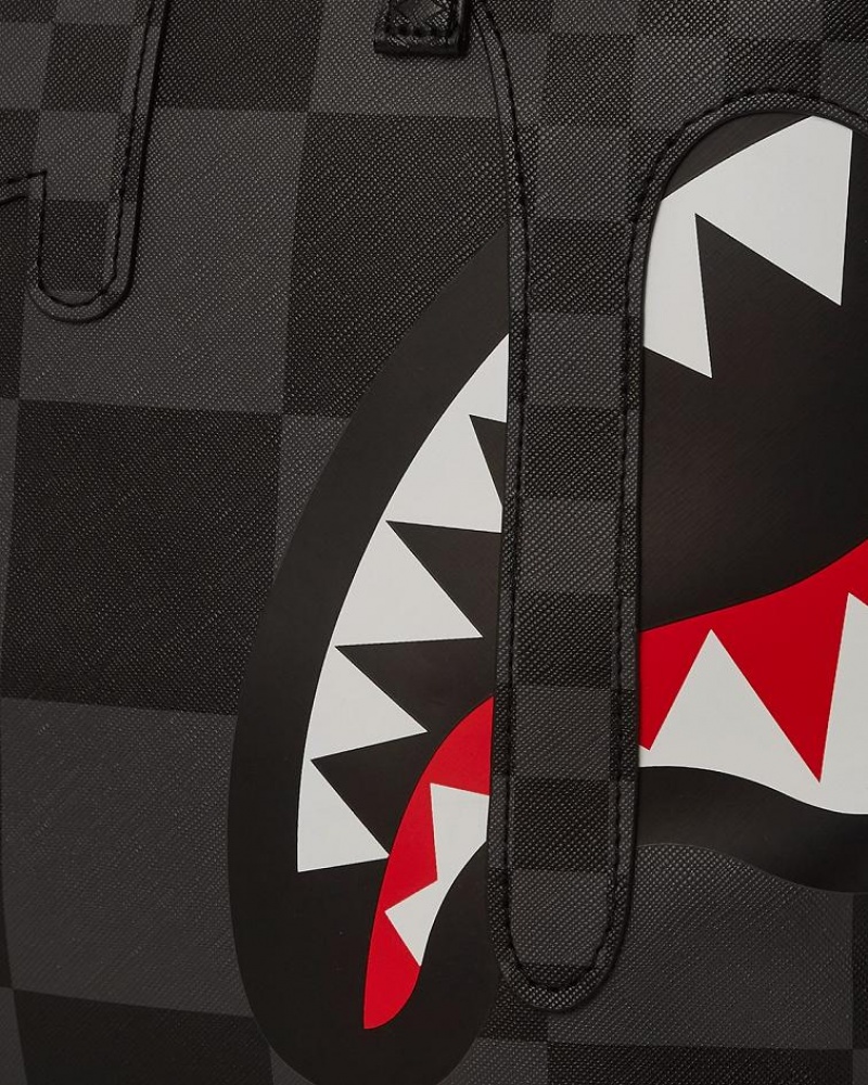 Black Women's Sprayground Xtc Grey Sharks In Paris Tote Bags | QOEJ75839