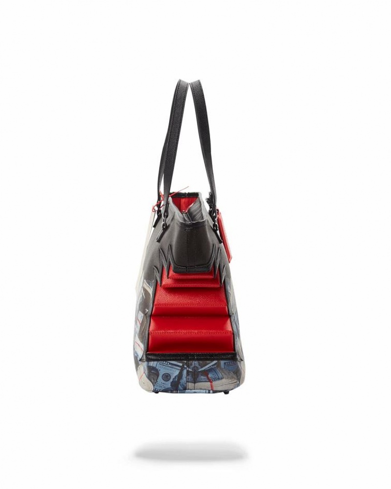 Black Women's Sprayground $harkbite Tote Bags | QMAR10795