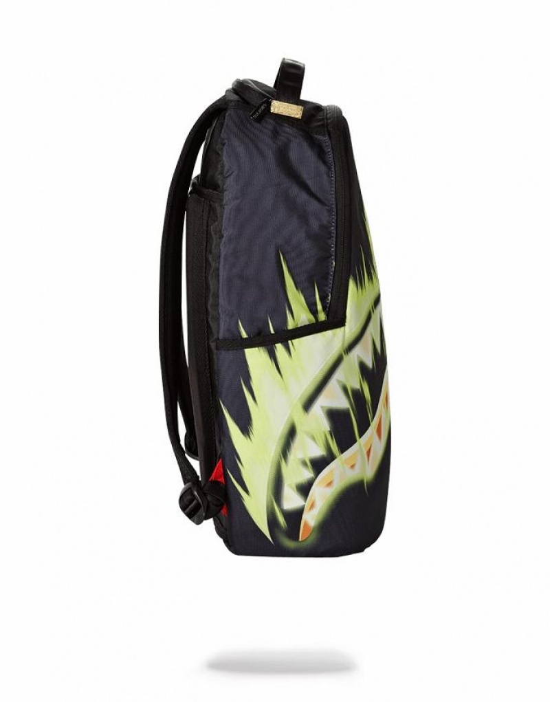 Black Yellow Men's Sprayground Dragon Ball Z Backpacks | ERLD24857