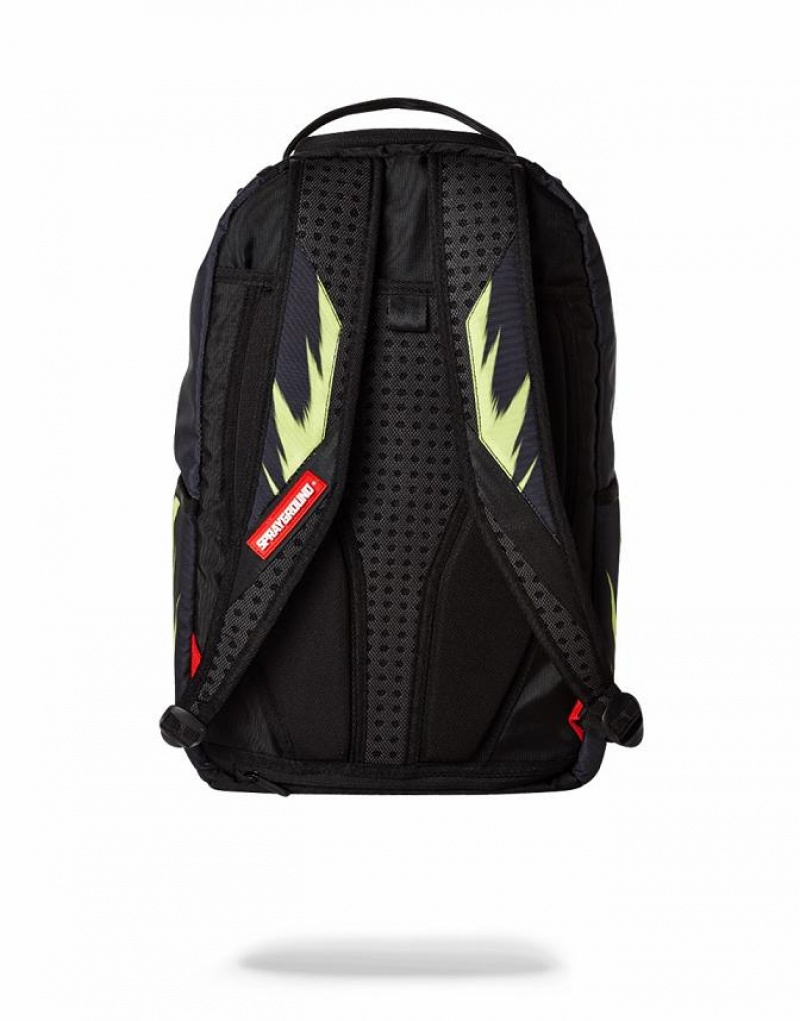 Black Yellow Men's Sprayground Dragon Ball Z Backpacks | ERLD24857