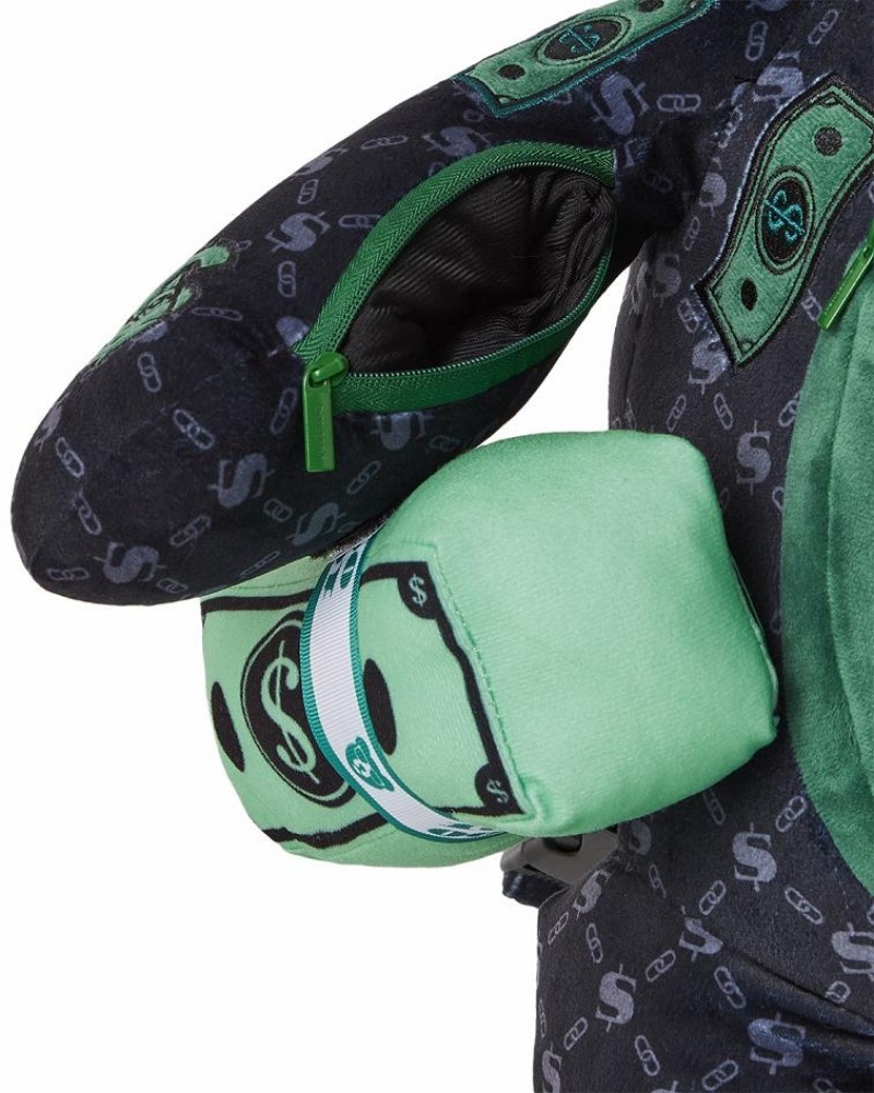 Blue Green Men's Sprayground Dinero Backpacks | GAWF13048