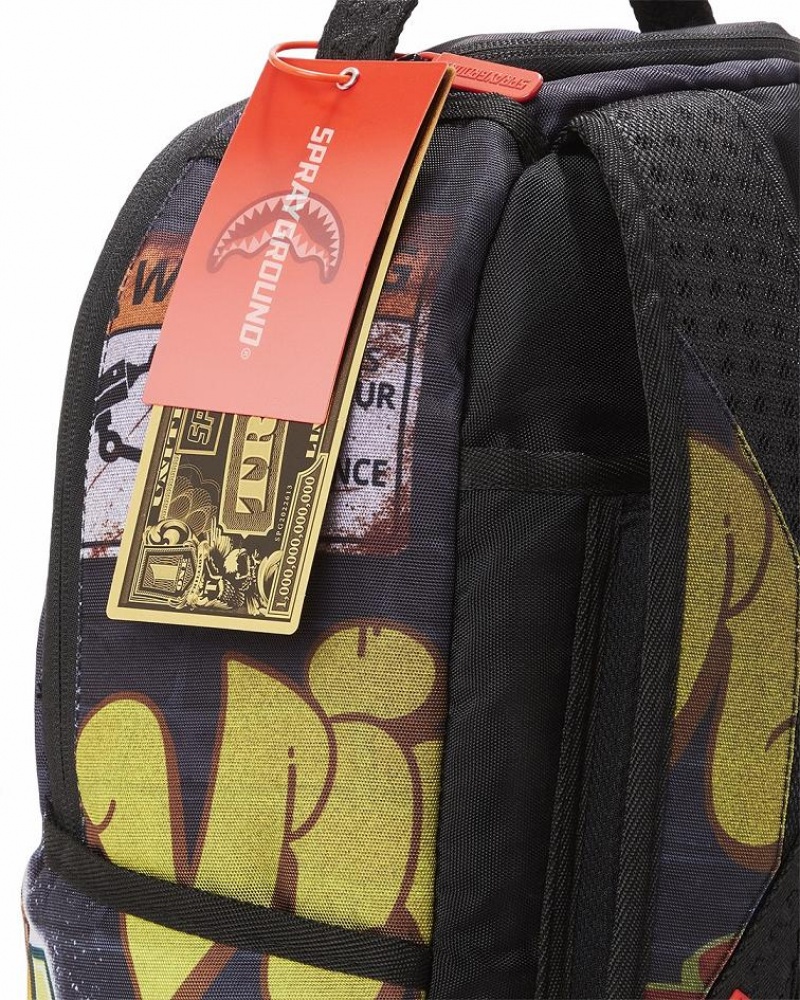 Blue Green Men's Sprayground Private Property Backpacks | TBPC31682