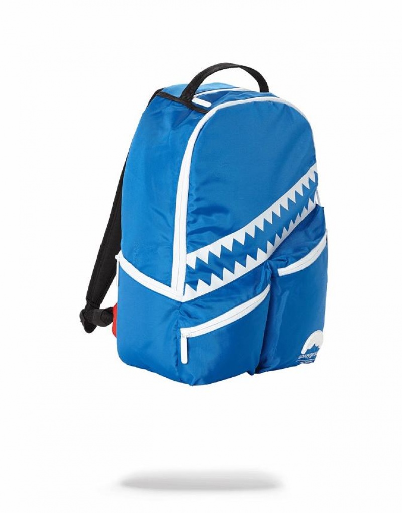 Blue Men's Sprayground All Day Backpacks | CBGK59863