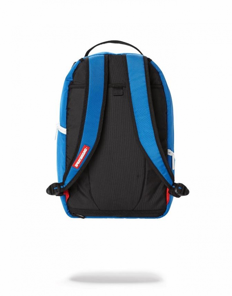 Blue Men's Sprayground All Day Backpacks | CBGK59863