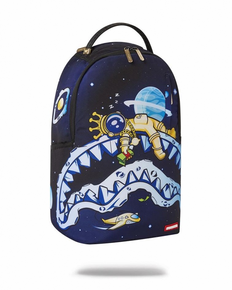 Blue Men's Sprayground Astromane Backpacks | CNIO89047