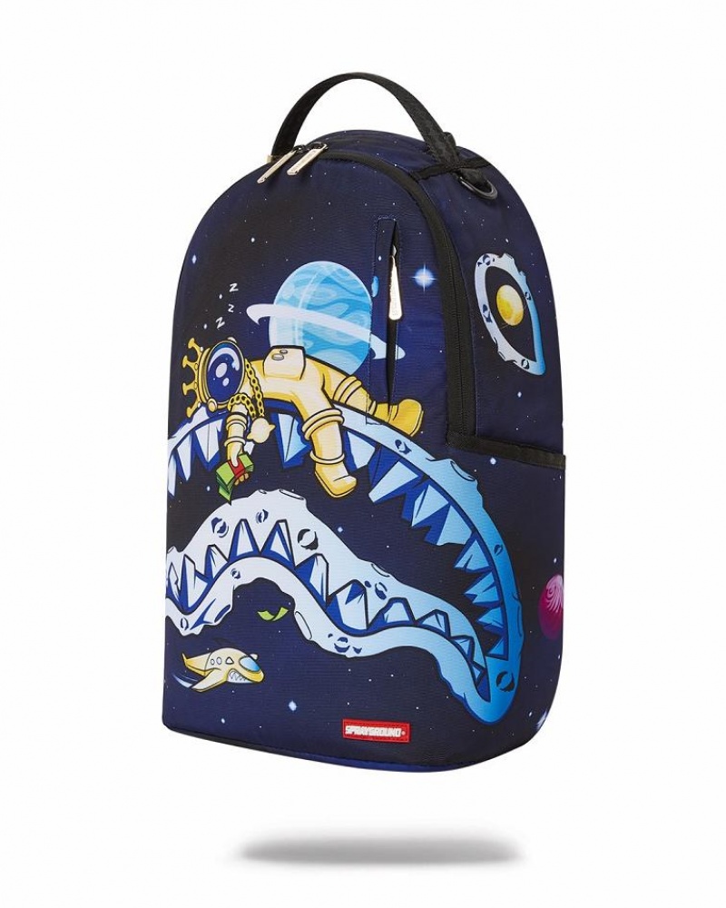 Blue Men's Sprayground Astromane Backpacks | CNIO89047