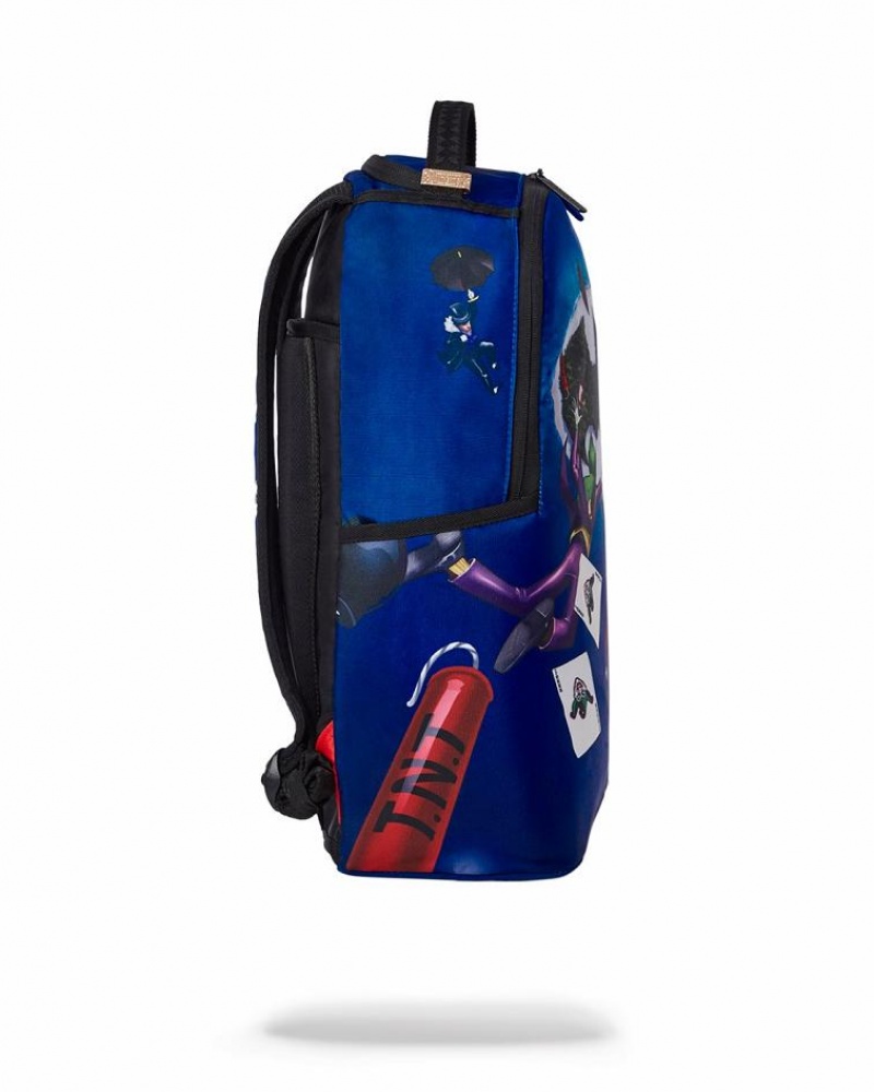 Blue Men's Sprayground Batman Island Backpacks | PRXN42098