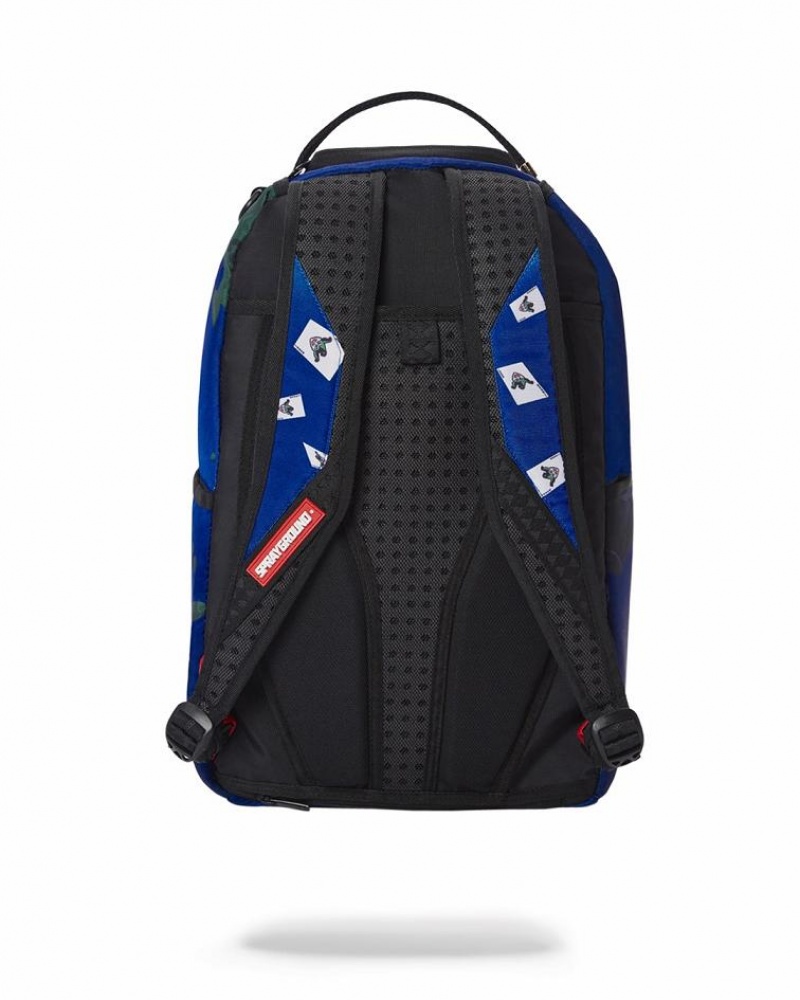 Blue Men's Sprayground Batman Island Backpacks | PRXN42098