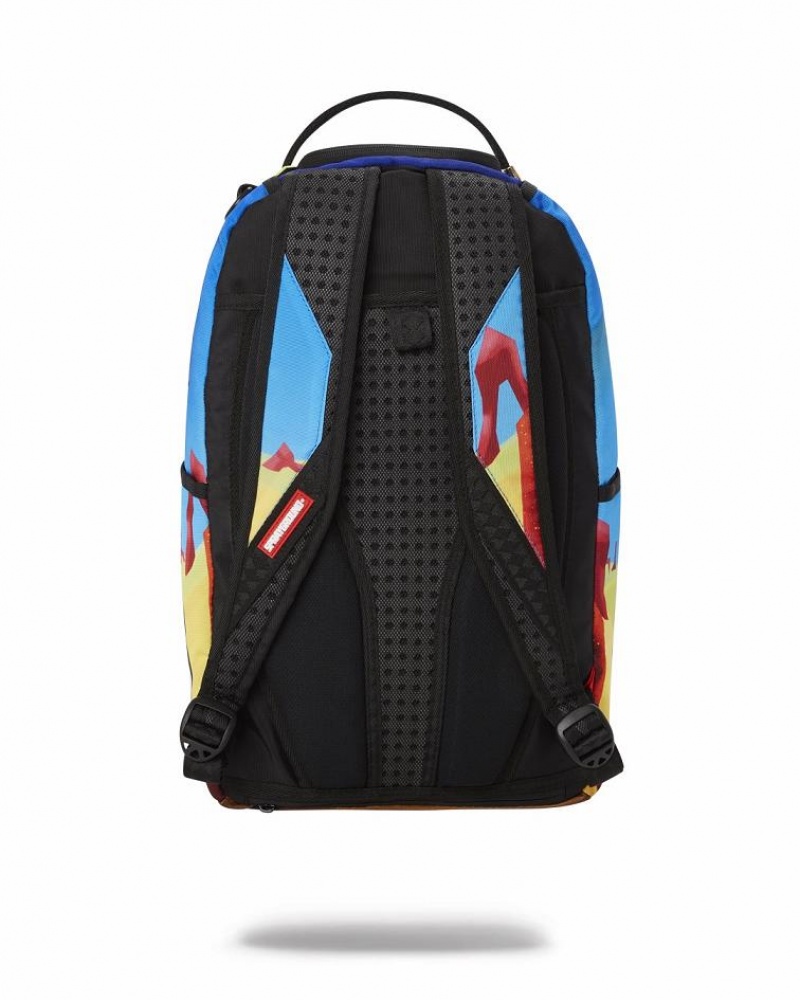 Blue Men's Sprayground Beetlejuice Backpacks | FQCS29567