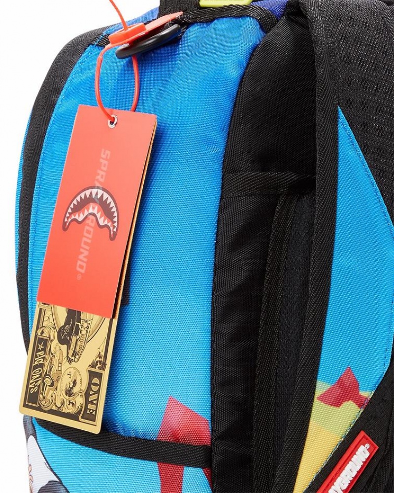 Blue Men's Sprayground Beetlejuice Backpacks | FQCS29567