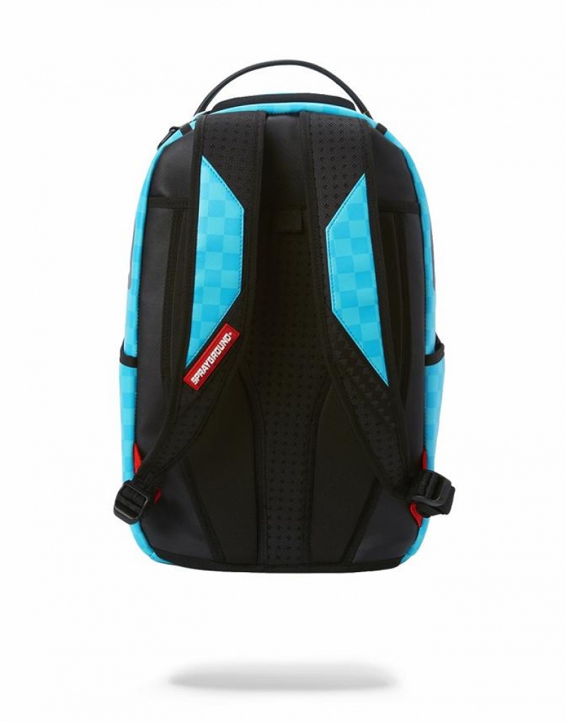 Blue Men's Sprayground Blossom Shark Backpacks | HKVU23049