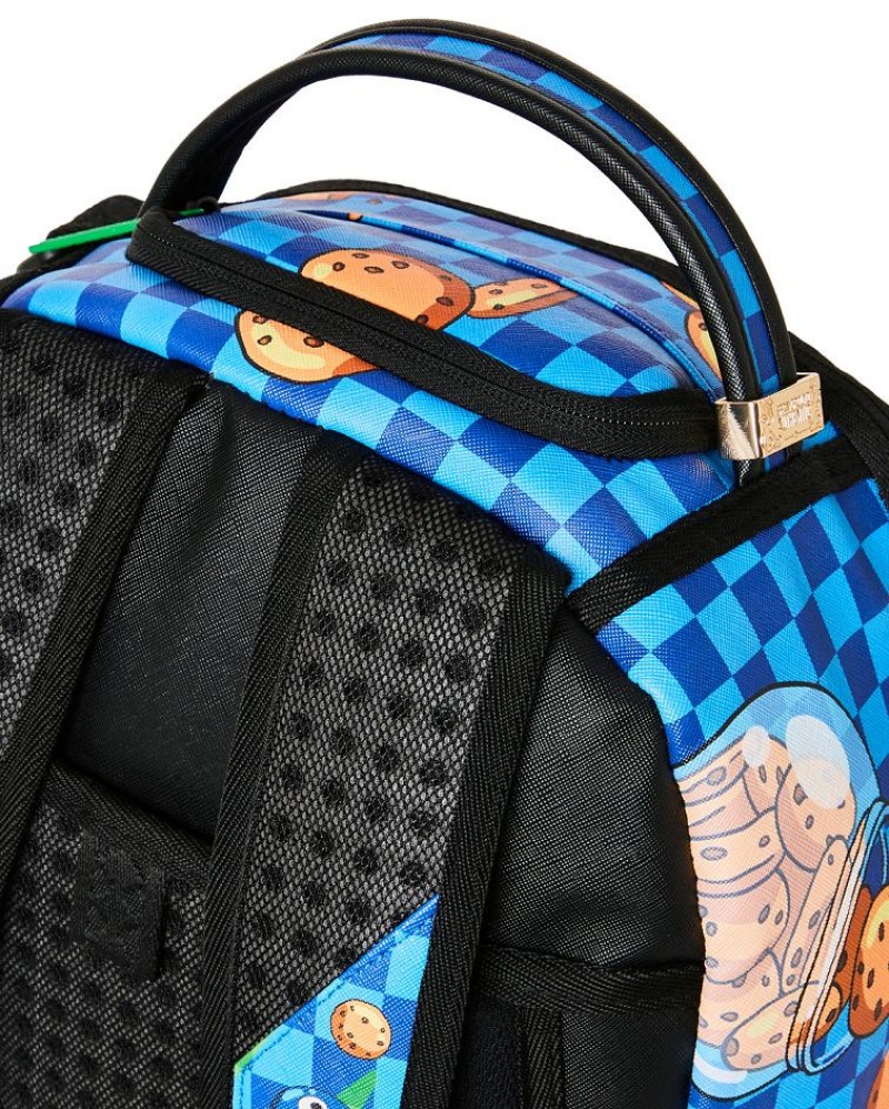 Blue Men's Sprayground Cookie Monster Backpacks | PLCA94210