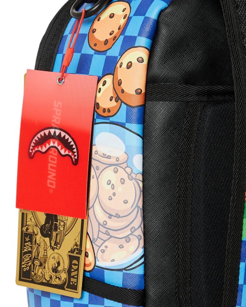 Blue Men's Sprayground Cookie Monster Backpacks | PLCA94210