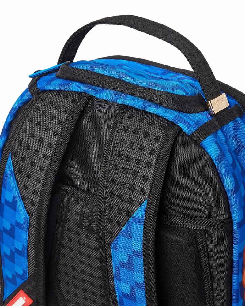 Blue Men's Sprayground Cookie Monster Sleeping Backpacks | BHFX87461