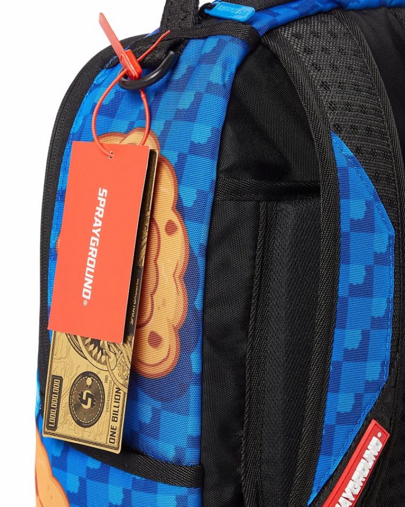 Blue Men's Sprayground Cookie Monster Sleeping Backpacks | BHFX87461